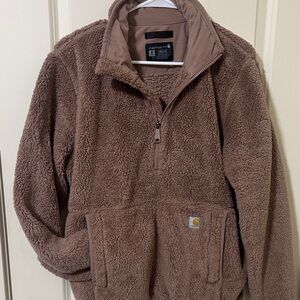 Carhartt Tan Fleece Half-Zip Pullover